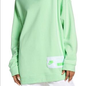 Nike Women’s Tunic Sweatshirt Lime Green Size XL Soft Terry Lining
